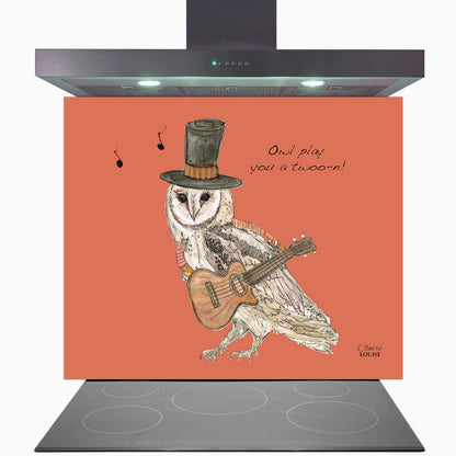 Ukulele Glass Kitchen Splashback