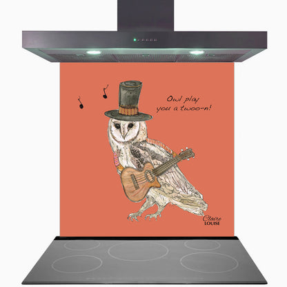 Ukulele Glass Kitchen Splashback