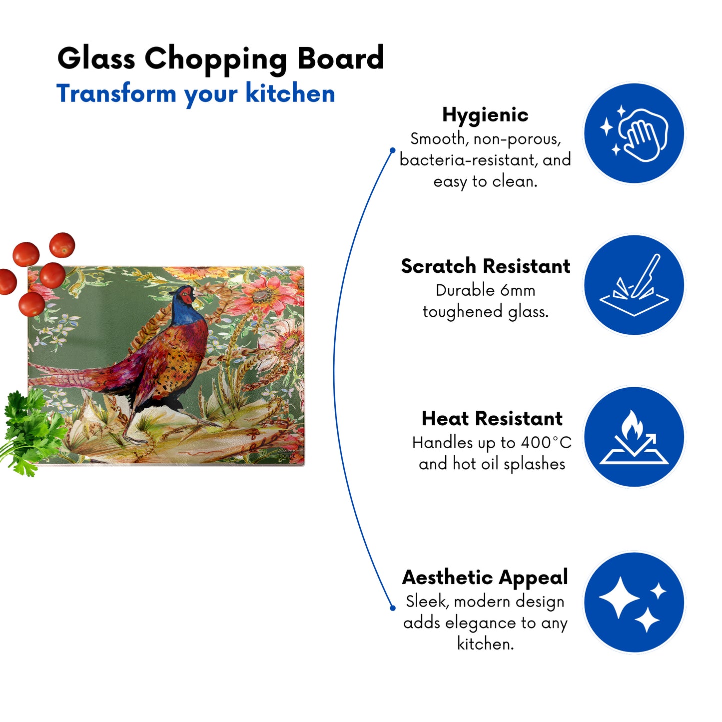 Whimiscal Pheasant Chopping Board
