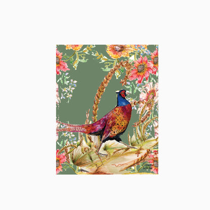 Whimsical Pheasant Glass Kitchen Splashback