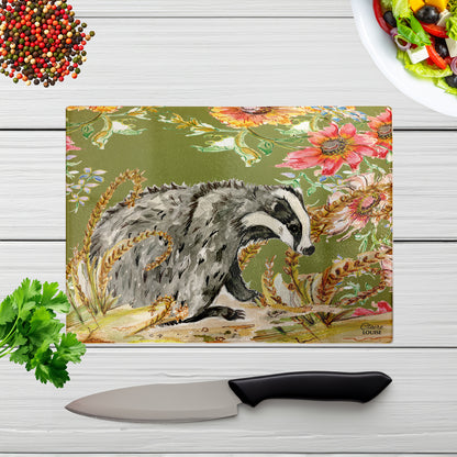 Whimsical Badger Chopping Board