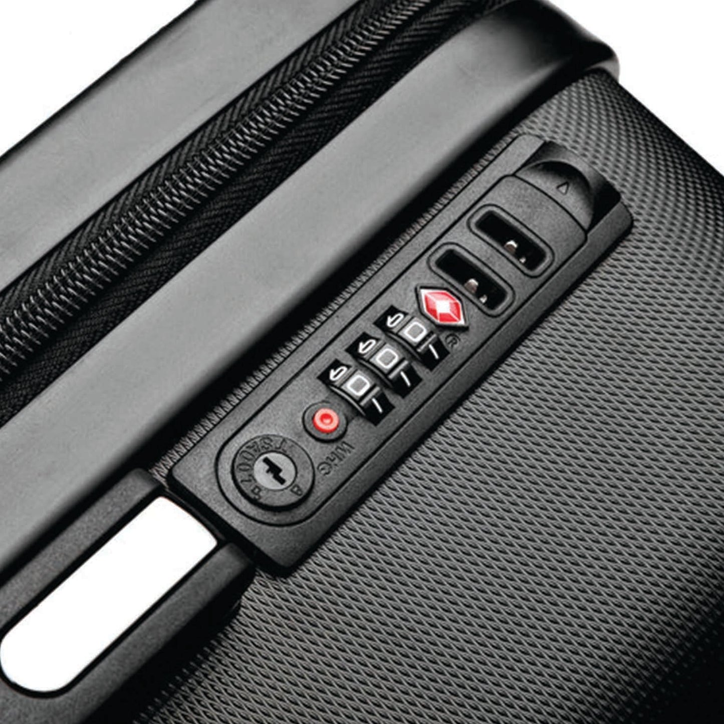 WR01079 Personalised Black Quartz Effect Initial Suitcase