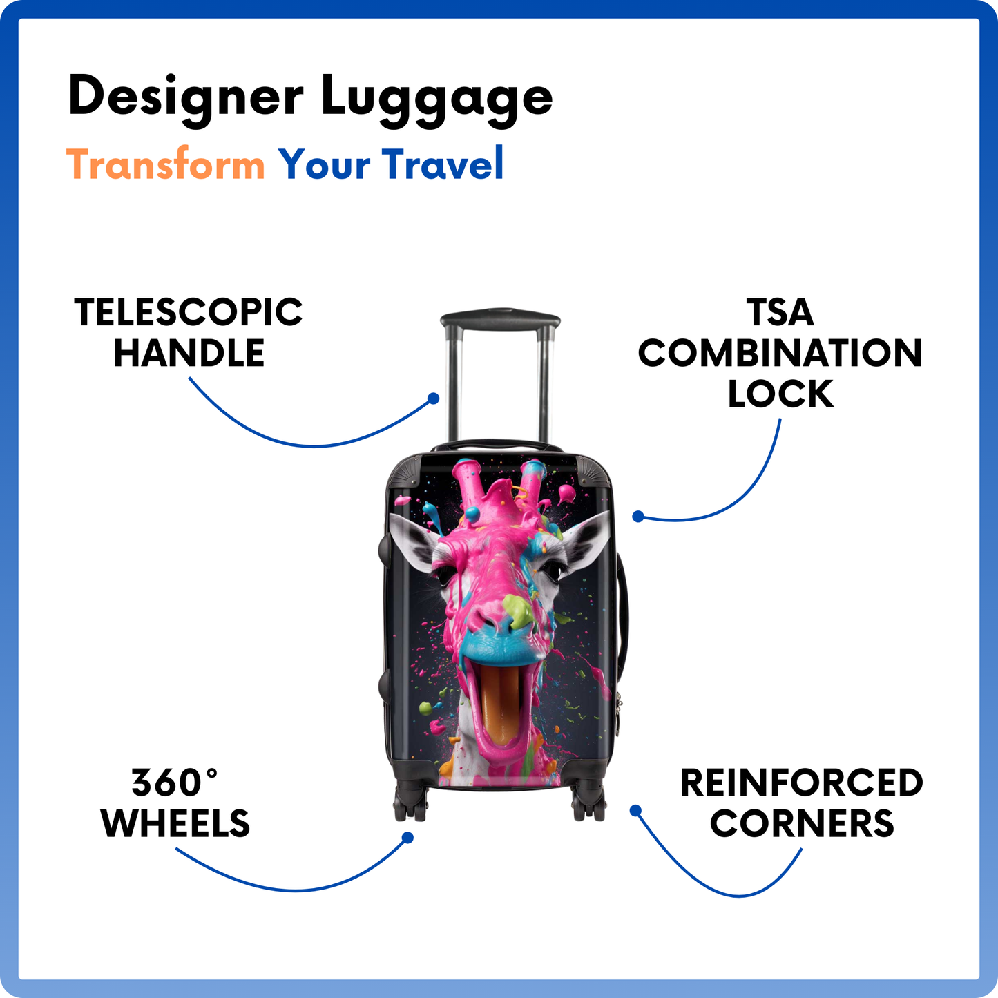 Unicorn And Rainbows Suitcase