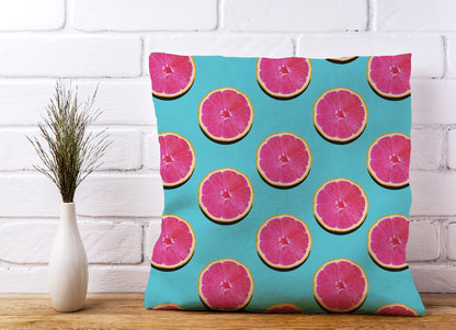 Fruity Pattern Of Pink Grapefruit Cushions