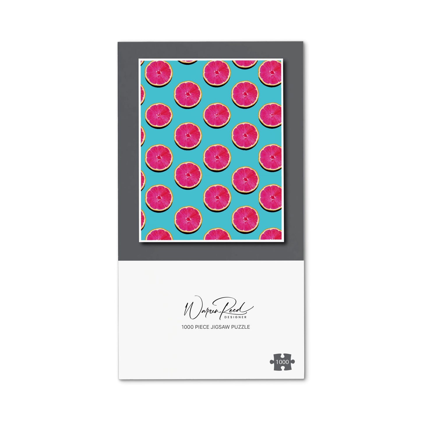 Fruity Pattern Of Pink Grapefruit Jigsaw Puzzle