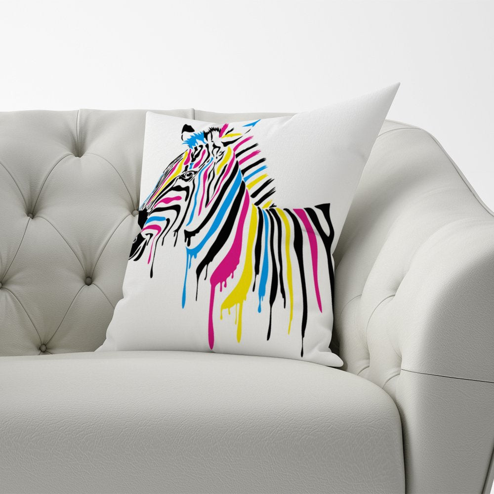 Multi Coloured Zebra Cushions