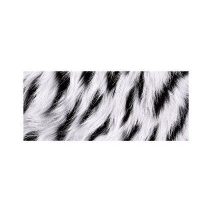 White Tiger Print Glass Bathroom Splashback