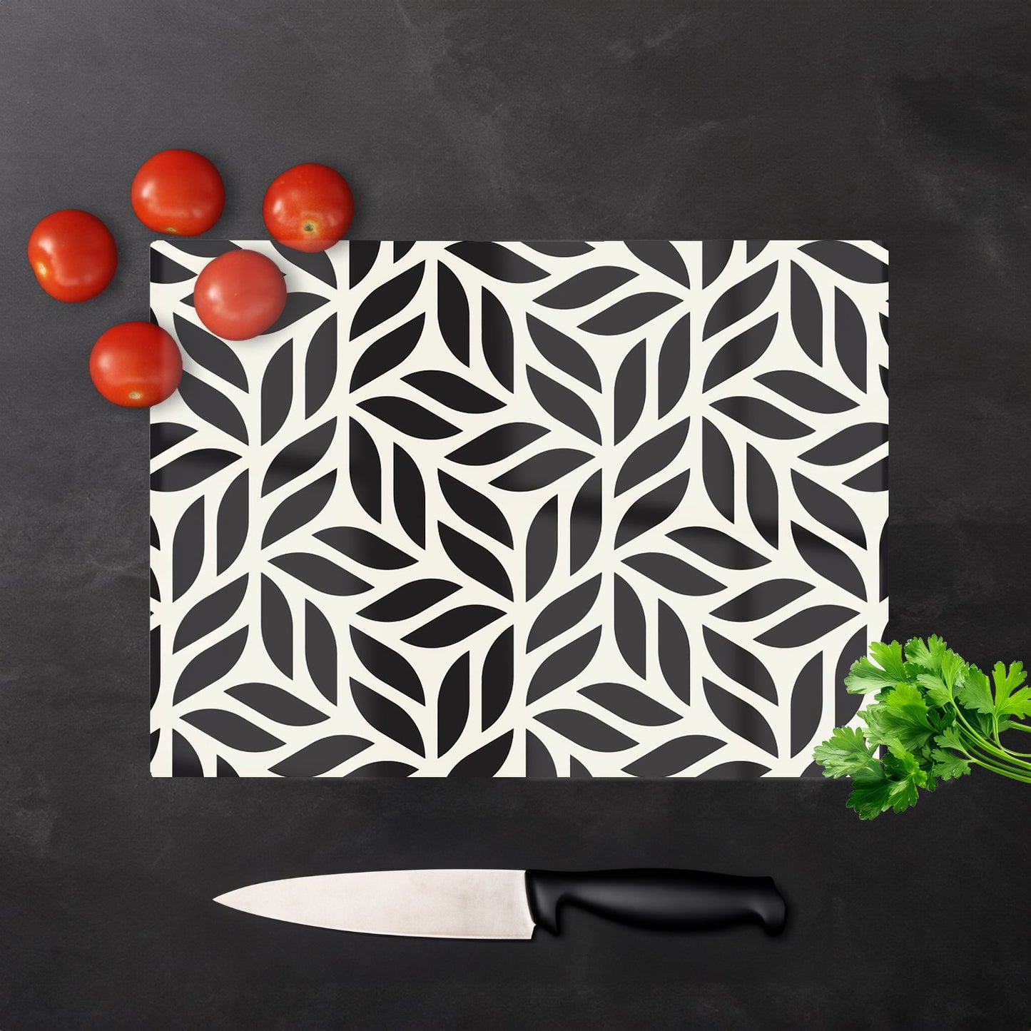 Modern Stylish Abstract Texture Glass Chopping Board