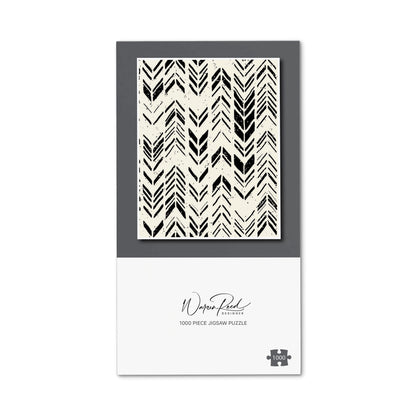 Hand Drawn Chevron Pattern Jigsaw Puzzle