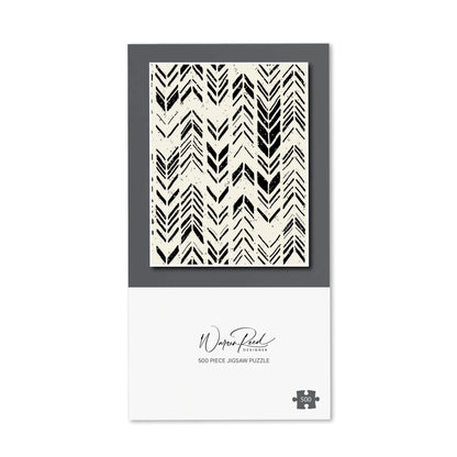 Hand Drawn Chevron Pattern Jigsaw Puzzle