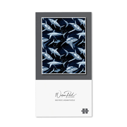 Hand Drawn Shark Pattern Jigsaw Puzzle