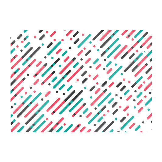 Overlapping Coloured Diagonal Lines Glass Chopping Board