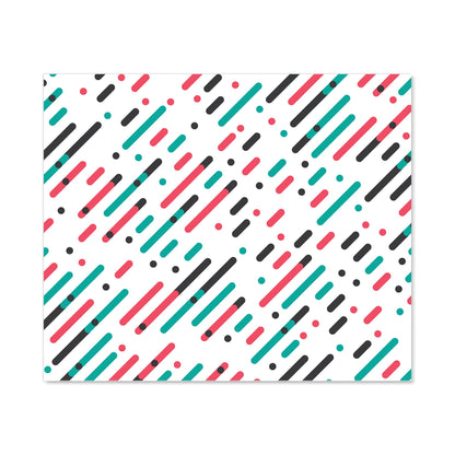 Overlapping Coloured Diagonal Lines Kitchen Splashback