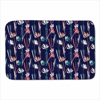 Hand Drawn Wild Flowers Sherpa Blanket