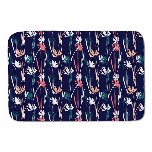 Hand Drawn Wild Flowers Sherpa Blanket