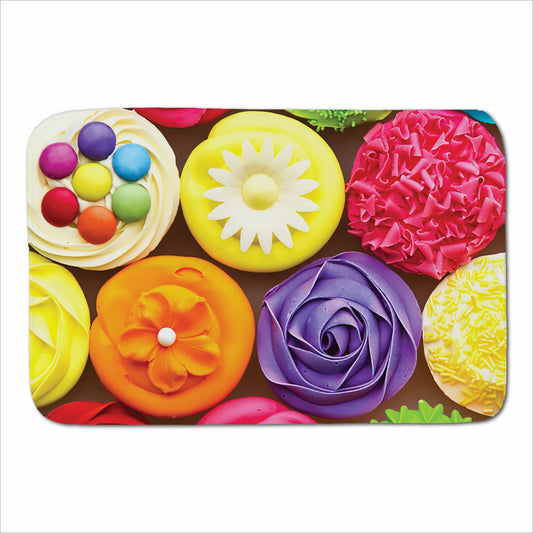 Bright Colourful Cupcakes Sherpa Blanket