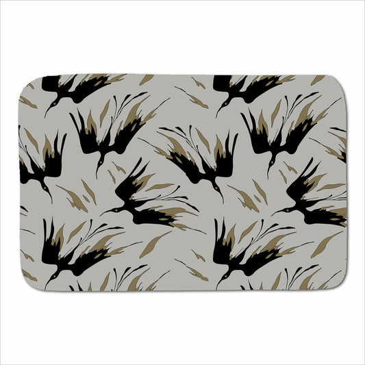 Black And Gold Fire Bird Silhouettes Sherpa Blanket