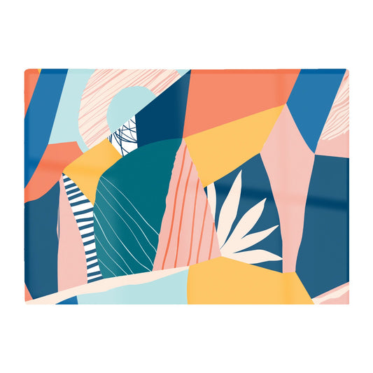Modern Floral Pattern Glass Chopping Board