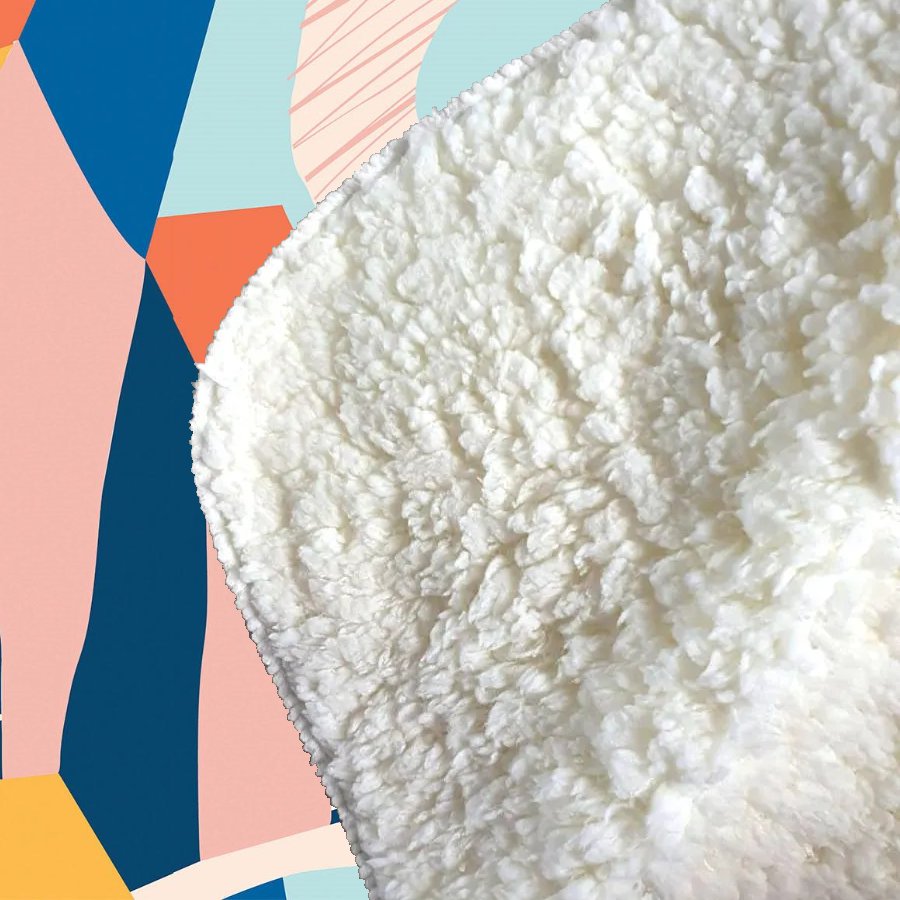 Modern Floral Pattern Sherpa Blanket