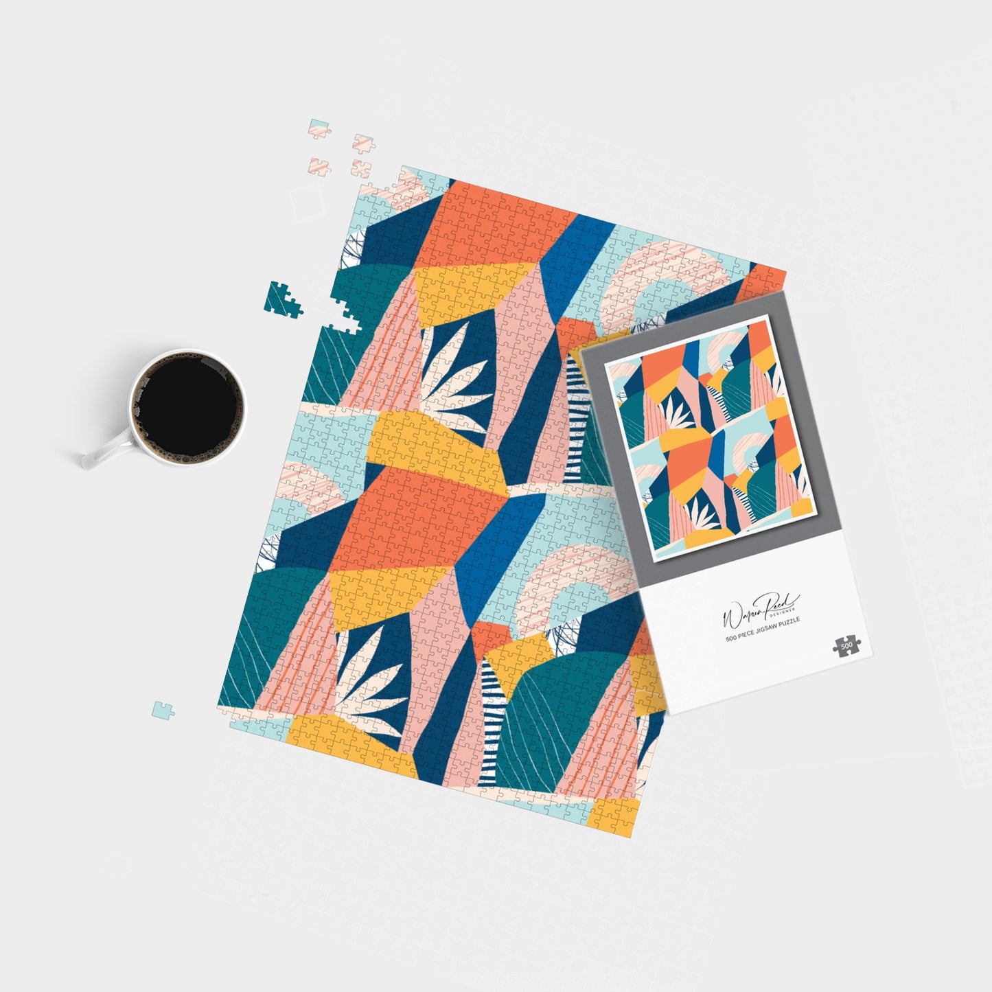 Modern Floral Pattern Jigsaw Puzzle