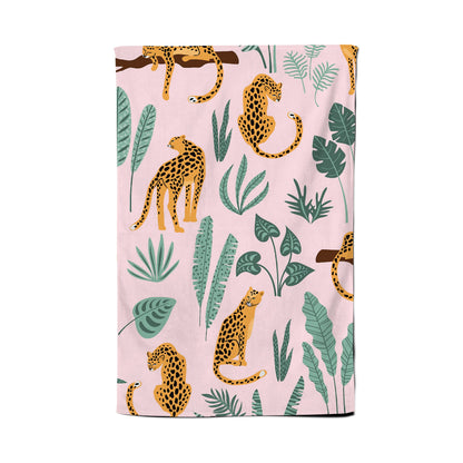 Hand Drawn Leopards Tea Towel
