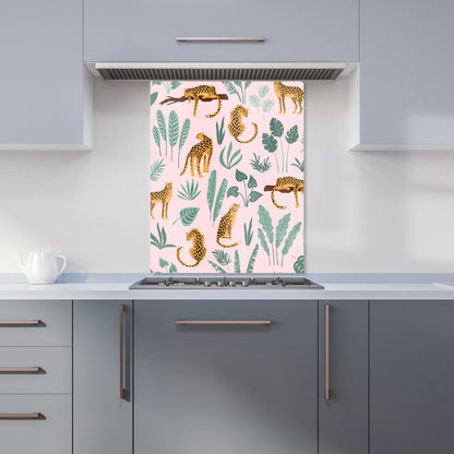 Hand Drawn Leopards Kitchen Splashback