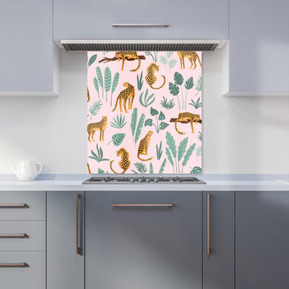 Hand Drawn Leopards Kitchen Splashback