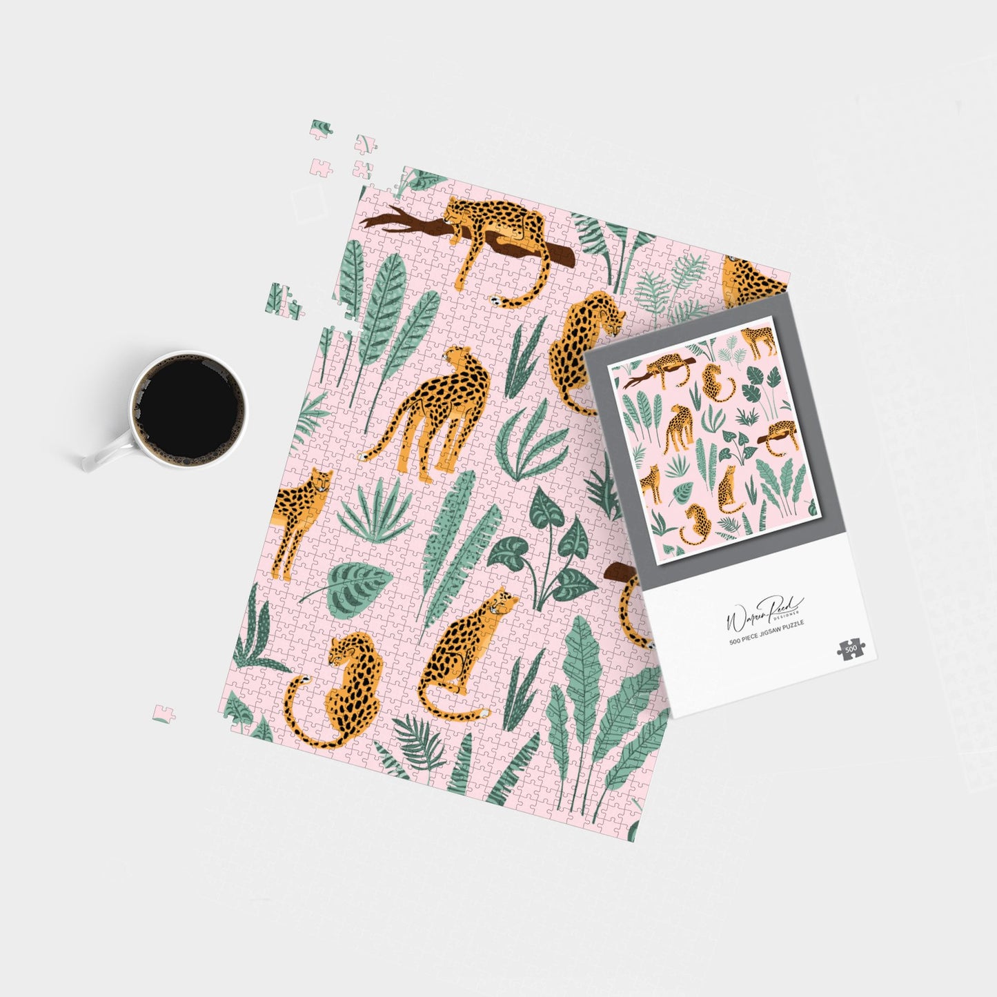 Hand Drawn Leopards Jigsaw Puzzle