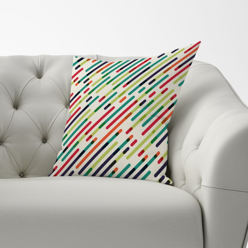 Coloured Diagonal Abstract Pattern Cushions
