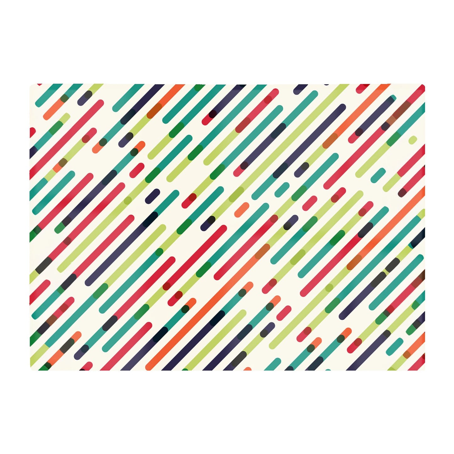 Coloured Diagonal Abstract Pattern Glass Chopping Board