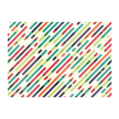 Coloured Diagonal Abstract Pattern Glass Chopping Board