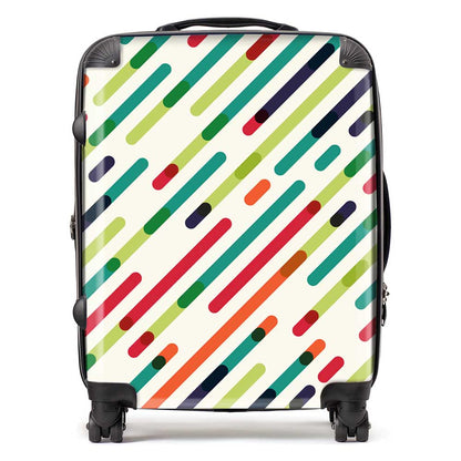 Coloured Diagonal Abstract Pattern Suitcase