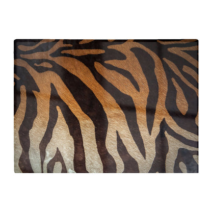 Tiger Skin Print Glass Chopping Board