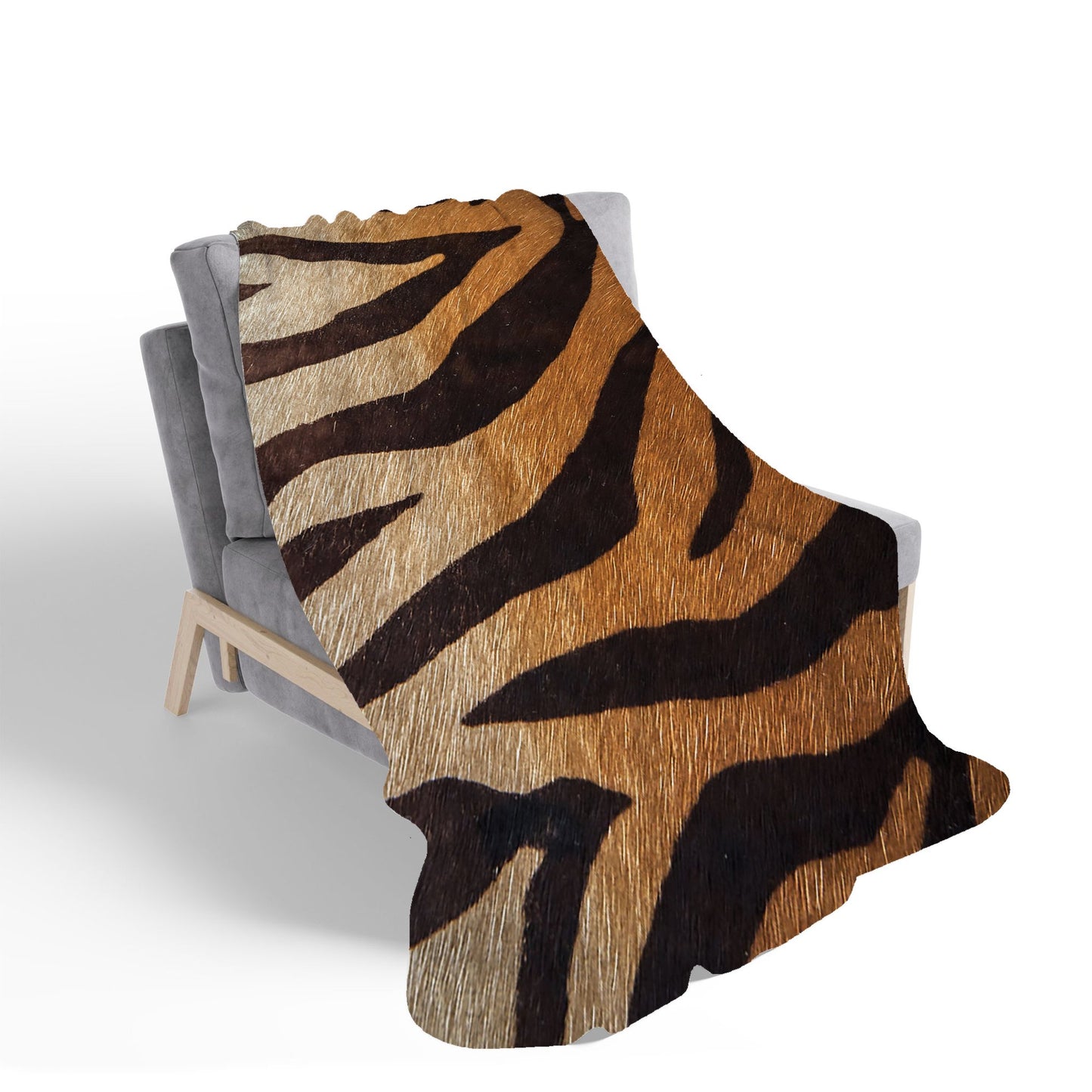 Tiger Skin Print Sherpa Blanket