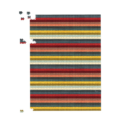 Multicolour Striped Brish Pattern Jigsaw Puzzle