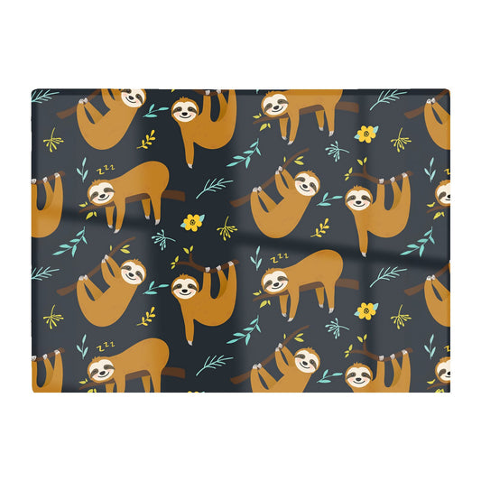Cute Sloths Glass Chopping Board