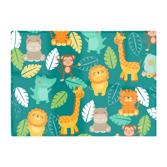 Jungle Animals Glass Chopping Board