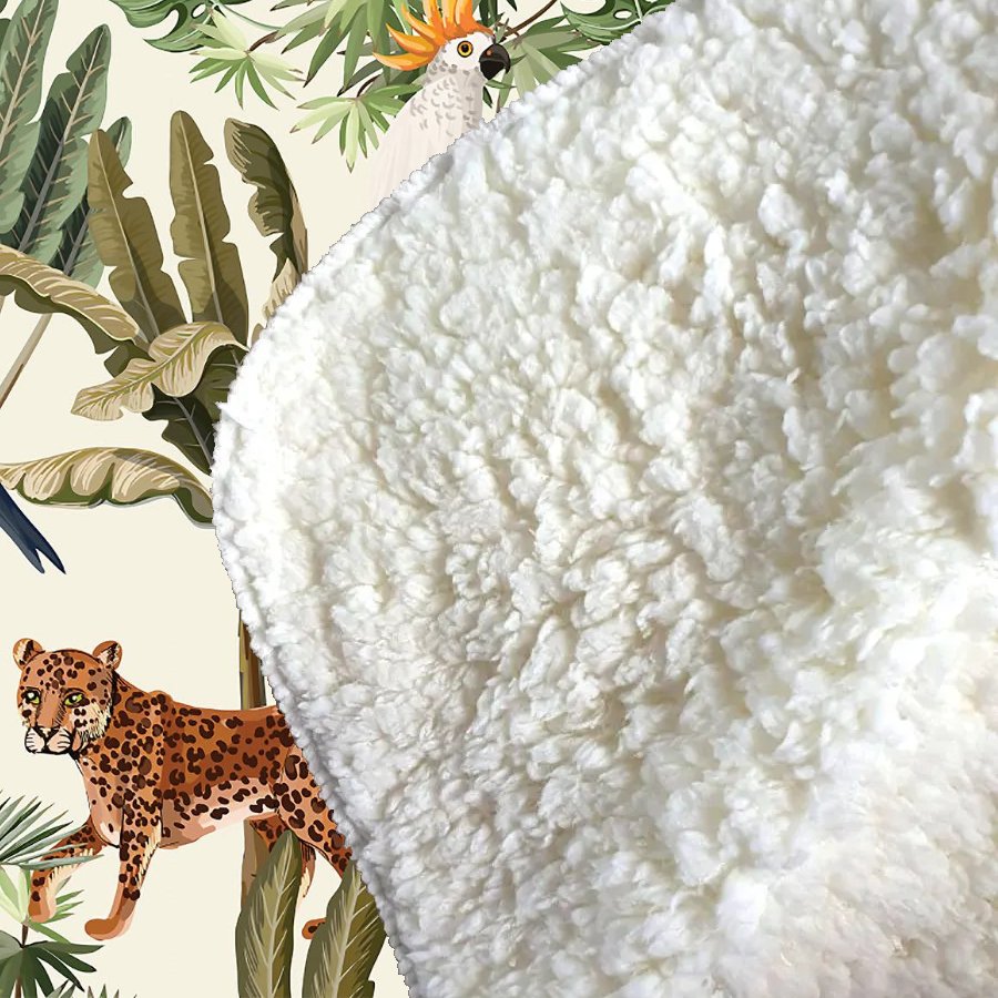 Exotic Trees And Animals Sherpa Blanket