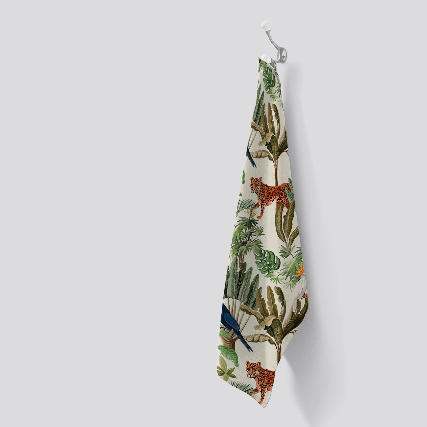 Exotic Trees And Animals Tea Towel