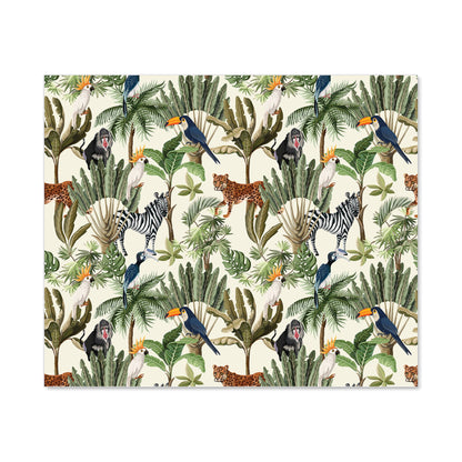 Exotic Trees And Animals Kitchen Splashback