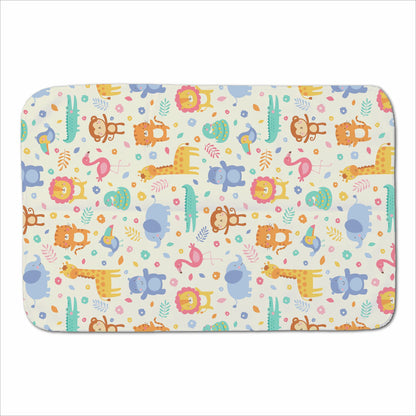 Cute Pastel Jungle Animals Sherpa Blanket