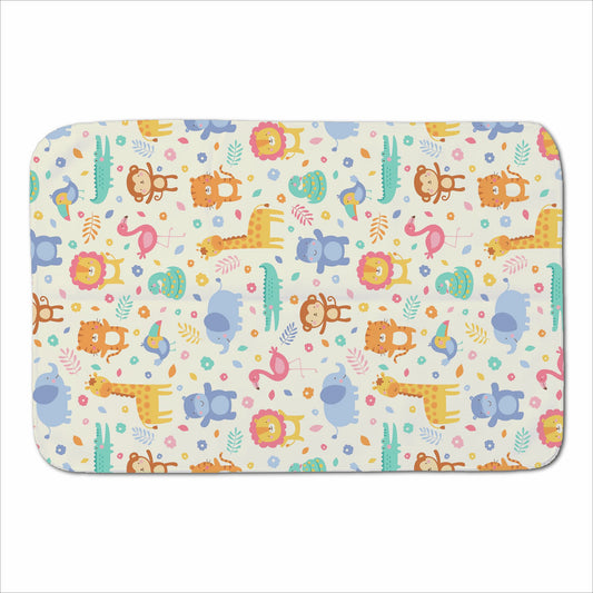 Cute Pastel Jungle Animals Sherpa Blanket