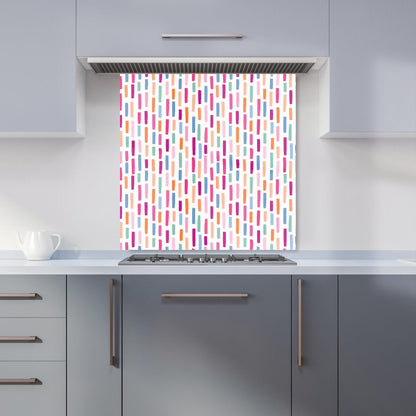 Vertical Abstract Brush Pattern Kitchen Splashback