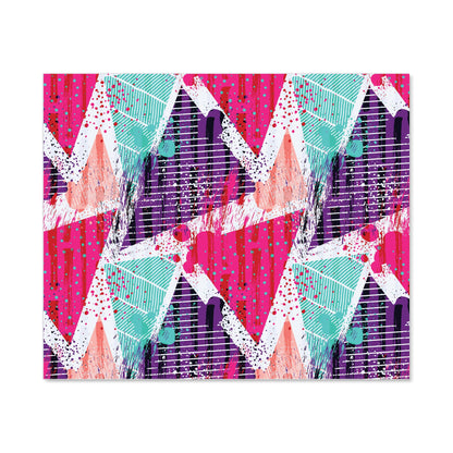 Shabby Geometric Pattern Kitchen Splashback