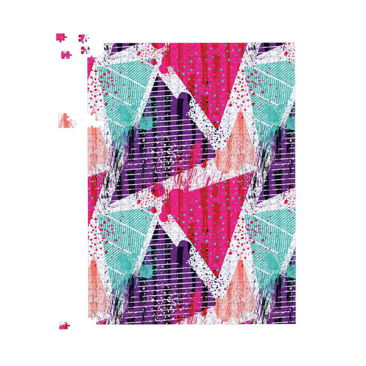 Shabby Geometric Pattern Jigsaw Puzzle