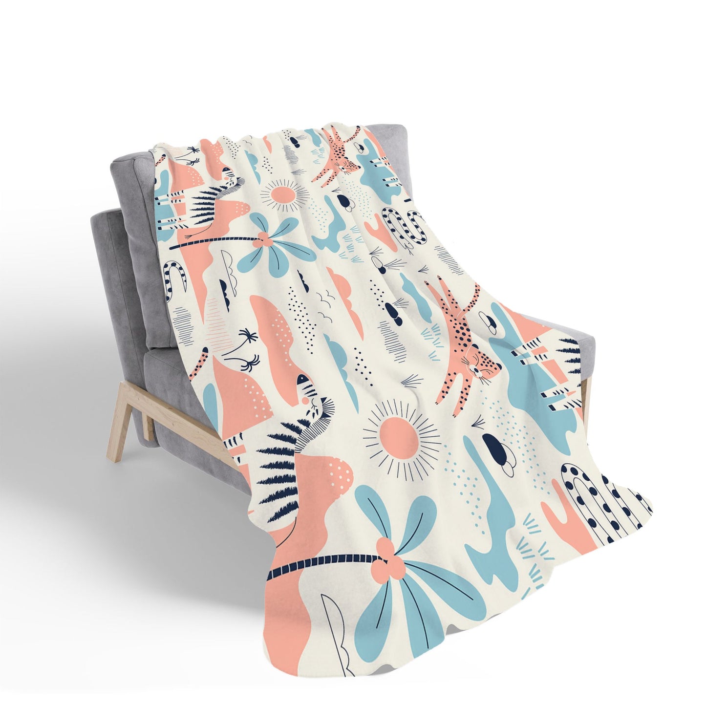 Wild Savannah Park Sherpa Blanket