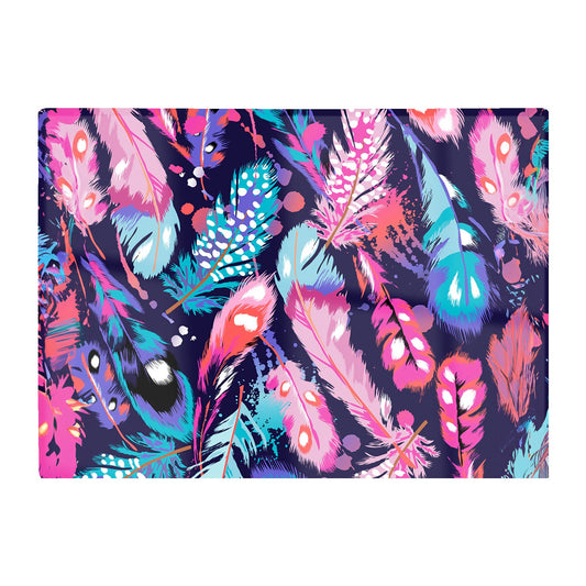 Beautiful Colourful Feathers Glass Chopping Board
