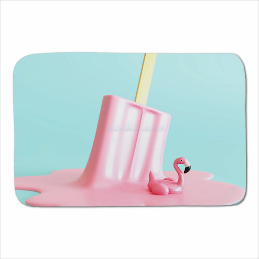 Flamingo Ice Cream Sherpa Blanket