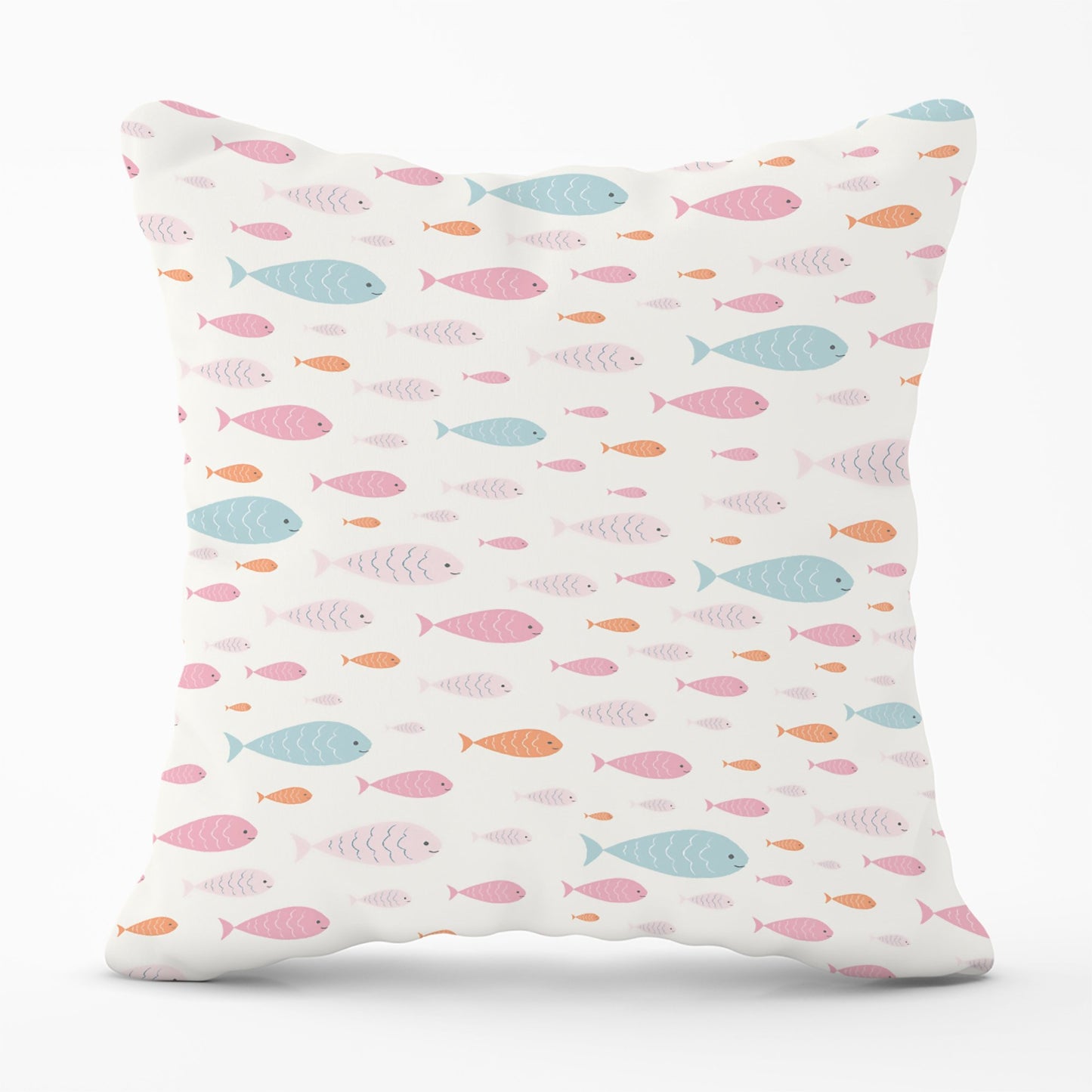 Hand Drawn Swimming Fish Cushions