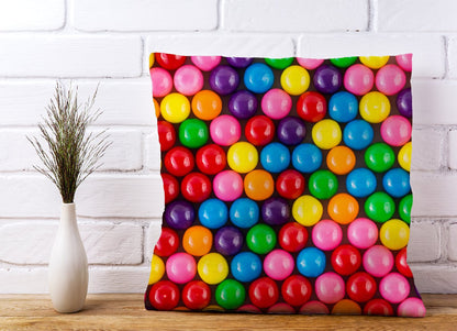Brightly Colored Gum Balls Cushions